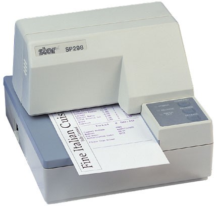 STAR,star sp298cg lpt матричный принтер чеков подкладной печати, скорость до 3,1 стр/сек, без б/п, без кабеля, темно-серый