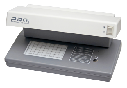 PRO,pro-12pm grey универсальный детектор подлинности банкнот, ценных бумаг, акцизных марок, 3 вида детекции - ультрафиолет (2 лампы по 6вт), донное освеще